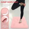 BESPORTBLE Jump Rope Mat Indoor Anti-Slip Skipping Rope Pad for Exercise Pink Yoga Pads Floor Fitness Mat view 4