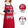 ANTKING Cincinnati Apron with Pocket Custom Any Name and Any Number Gifts for Dad Men Fans view 2