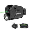 DEFENTAC Pistol Laser Light Combo 800 Lumens, Strobe Tactical Flashlight with Green Beams for Guns W/a Rail, Magnetic Rechargeable view 1
