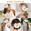 Fascinators Hat for Women Tea Party Headband Derby Wedding Flower Cocktail Mesh Feathers Hair Clip view 3