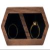COSISO 2 Pack Wooden Ring Box for Wedding Ceremony (Mr &Mrs Heavy+Hexagon) view 3