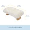 Meditation Bench Luxury Genuine Sheepskin Seat Cover meditate deeper & longer in pure comfort - mindful prayer kneeler - unique ergonomic design supports back and knees to bring health & wellbeing view 3