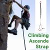 HERCHR 16KN Climbing Ascender Strap, Adjustable Foot Loop Ascender Sling for Rope Ascending Climbing Mountaineering Tree Arborist Expedition Caving Aerial Work Rappel Rescue, Range 31.5-53.1 inch view 3