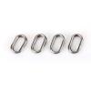 100Pcs Fishing Split Rings, Stainless Steel Oval Split Rings Snap Carp Fishing Tackle Connector Snap Swivels Fishing Tackle Swivels Split Rings Stainless Steel Split Rings for Fishing(6*10mm) view 1