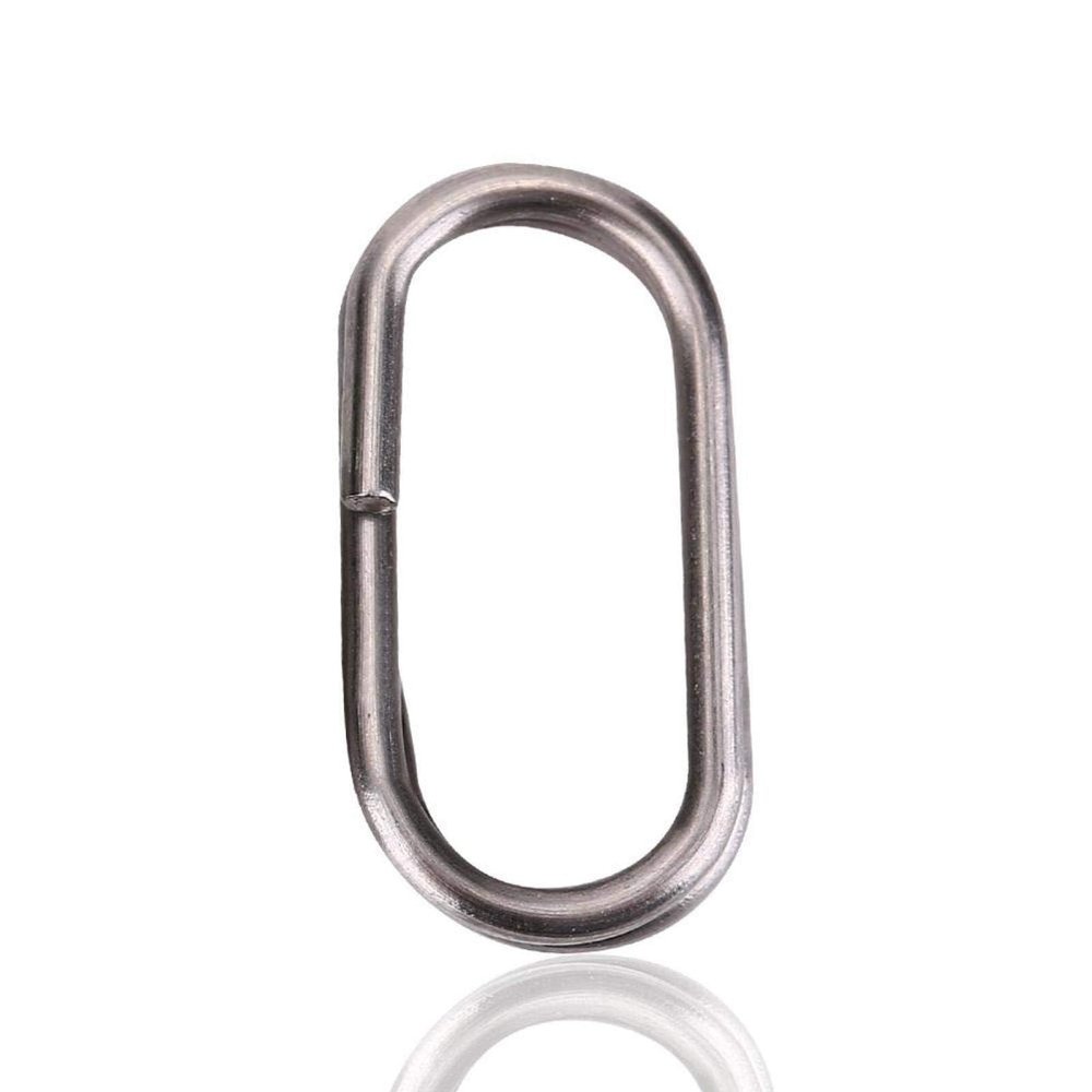 100Pcs Fishing Split Rings, Stainless Steel Oval Split Rings Snap Carp Fishing Tackle Connector Snap Swivels Fishing Tackle Swivels Split Rings Stainless Steel Split Rings for Fishing(10*19mm)