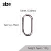 100Pcs Fishing Split Rings, Stainless Steel Oval Split Rings Snap Carp Fishing Tackle Connector Snap Swivels Fishing Tackle Swivels Split Rings Stainless Steel Split Rings for Fishing(10*19mm) view 3