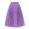 1950s Vintage Dresses for Women A-Line Cotton Audrey Retro Rockabilly Polka Dots Skater Party Cocktail Wedding Evening Swing Dress Purple XL view 1