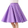 1950s Vintage Dresses for Women A-Line Cotton Audrey Retro Rockabilly Polka Dots Skater Party Cocktail Wedding Evening Swing Dress Purple XL view 2