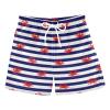 Aflyko Boys' Board Shorts Marine Stripes Red Crab Toddler Swim Trunk Girls Beach Swimwear Bathing Suit view 1