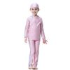 OBEEII Muslim Swimsuits for Girls Full Coverage Swimwear Islamic Hijab Long Sleeve Bathing Suit Burkini Swimsuits Pink03 18-24 Months view 2