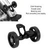 Easywheel Double Rear Wheels for Folding Bike, Mudguard Extension Roller Assembly, Aluminum Alloy (Black) view 2