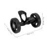 Easywheel Double Rear Wheels for Folding Bike, Mudguard Extension Roller Assembly, Aluminum Alloy (Black) view 4