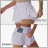 Flowy Athletic Shorts for Women Running Tennis Butterfly Shorts Girls 2-in-1 Double Layer Quick-Drying Comfy Shorts (Medium, Pale Purple) view 3