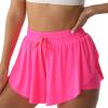 Flowy Athletic Shorts for Women Running Tennis Butterfly Shorts Girls 2-in-1 Double Layer Quick-Drying Comfy Shorts (Medium, Hot-Pink) view 1