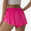 Flowy Athletic Shorts for Women Running Tennis Butterfly Shorts Girls 2-in-1 Double Layer Quick-Drying Comfy Shorts (Medium, Hot-Pink) view 2