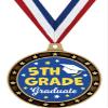 Crown Awards 2.5" Universe Star Graduation Award Medal Gift, Gold 5th Grade Graduate Medals, 50 Pack view 1