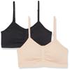 MaidenformGirlsSeamless Ruched Crop BraNude/BlackXX-Large view 1