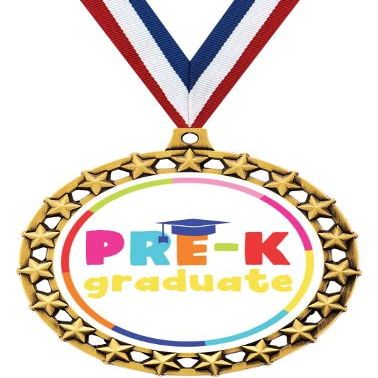 2.5" Galaxy Star Kids Graduation Medals, Pre-K Graduate Gift, Great Graduating Awards, 20 Pack