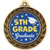 3" Kids Graduates Trophy Medal Awards, 5th Grade Graduation Gold Duo Medal, 50 Pack view 2