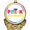 3" Gold Graduation Trophy Medal Award, Pre-K Graduate First Place Medal, 50 Pack view 2