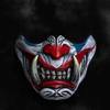 Half Face Joker Samurai Mask Ronin Oni Mempo Japanese Demon NOH for Airsoft Paintball BB Gun Motorcycle KKD KK30 view 1