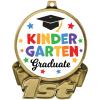 Kindergarten Graduate First Place Medal, 3" Gold Graduation Trophy Medal Award, 100 Pack Prime view 2