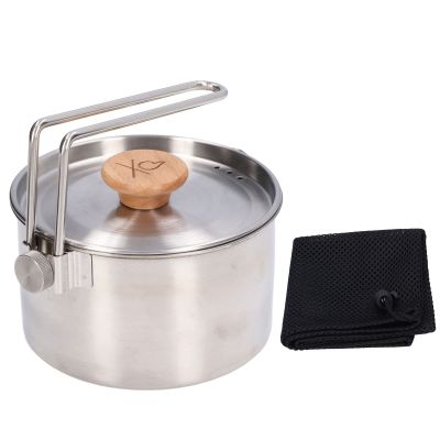 Yosoo Camping Pot, 1000ml Camping Water Cup with Detachable Handle Stainless Steel Portable Outdoor Tea Coffee Pot for Camping Hiking Backpacking Picnic
