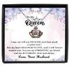 Crown Pendant Necklace Luxury Box Wife Necklace, Anniversary Jewelry Gifts for Wife from Husband, Soulmate Message Card, Crown 925 Sterling Silver Pendant view 1