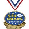 5th Grade Graduate First Place Medal, 3" Gold Graduation Trophy Medal Award, 50 Pack Prime view 1