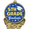 5th Grade Graduate First Place Medal, 3" Gold Graduation Trophy Medal Award, 50 Pack Prime view 2