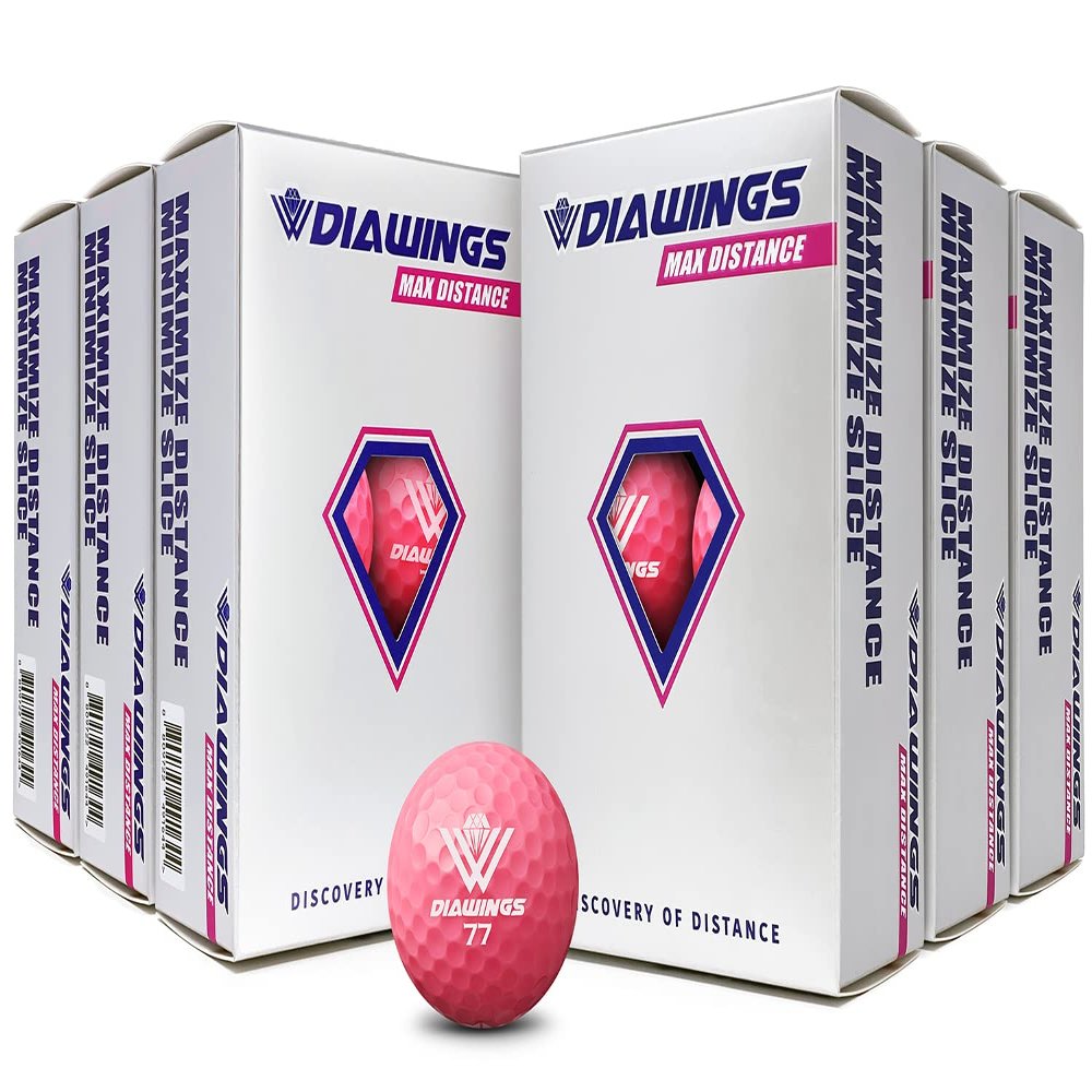 Diawings Max Distance Golf Balls Easy Control & Straight Flight | Increased Distance for Slower Swing Speeds | USGA & R&A Conforming | 36 Balls