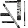 Action Junior Billiards Pool Cue Stick - Cartoon Skulls - 52in view 3