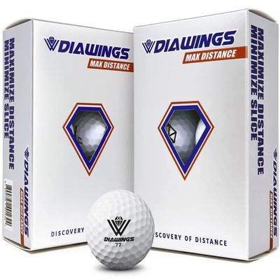 Diawings Max Distance Golf Balls Easy Control & Straight Flight | Increased Distance for Slower Swing Speeds | USGA & R&A Conforming | 12 Balls