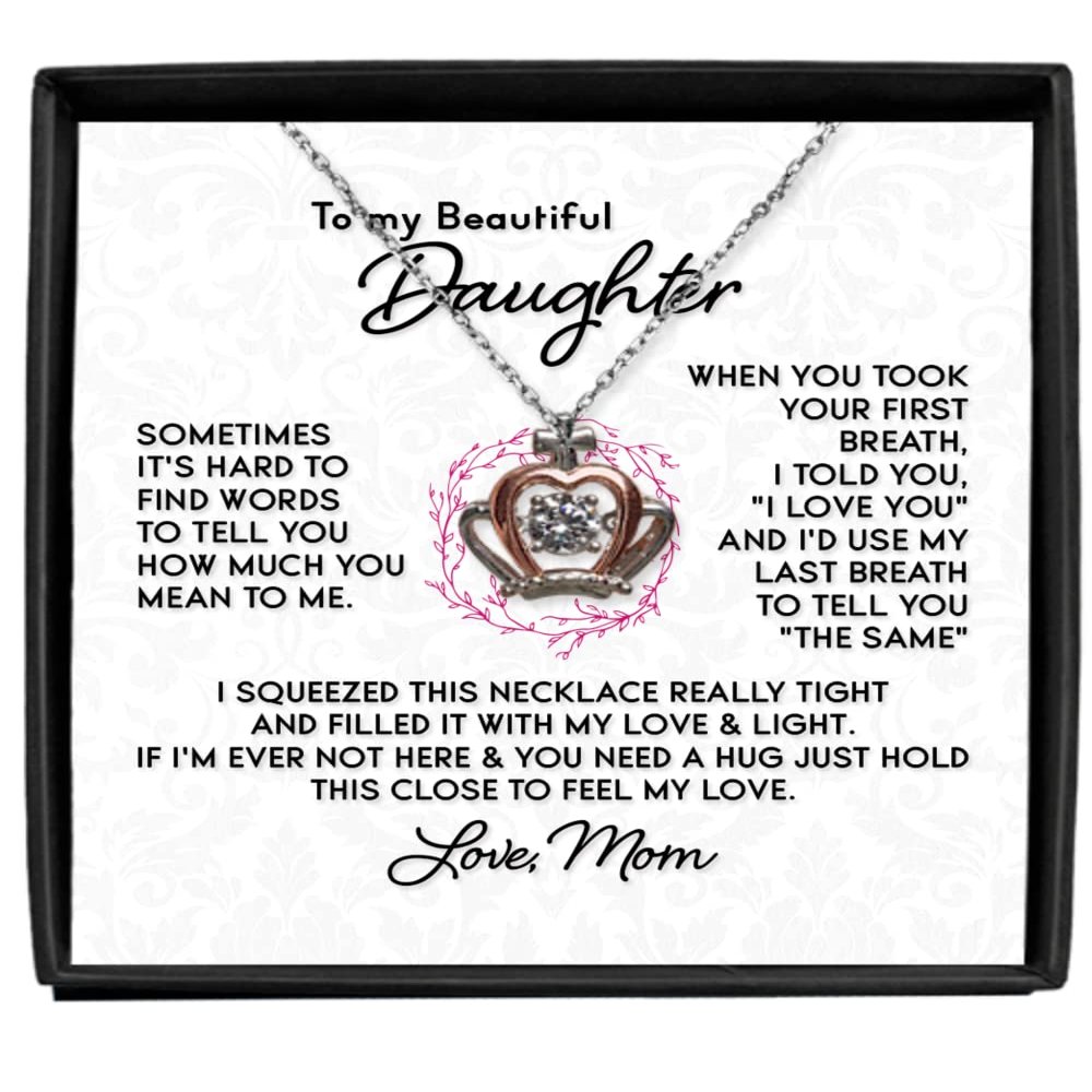 zapbest Crown Pendant Necklace Luxury Box Birthday Necklace For daughter, Daughter Necklace, Graduation Necklace For Daughter, Necklace For Daughter From M