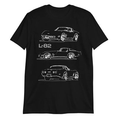1980 'Vette Coupe L82 C3 Muscle Car Chevy Classic Cars Short-Sleeve T-Shirt Black