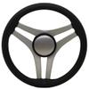 UFlex Boat Steering Wheel 3MLN3511GD | 13 3/4 Inch Black Silver view 1