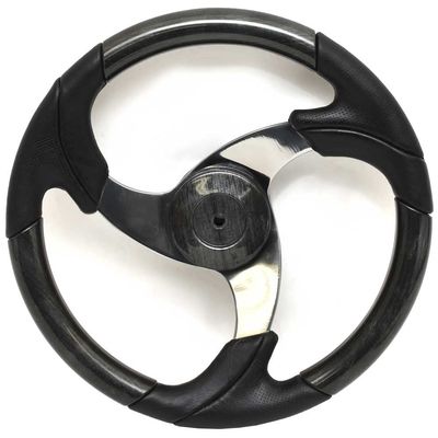 Avalon Boat Steering Wheel 120118 | 14 1/4 Inch Faux Gray Woodgrain