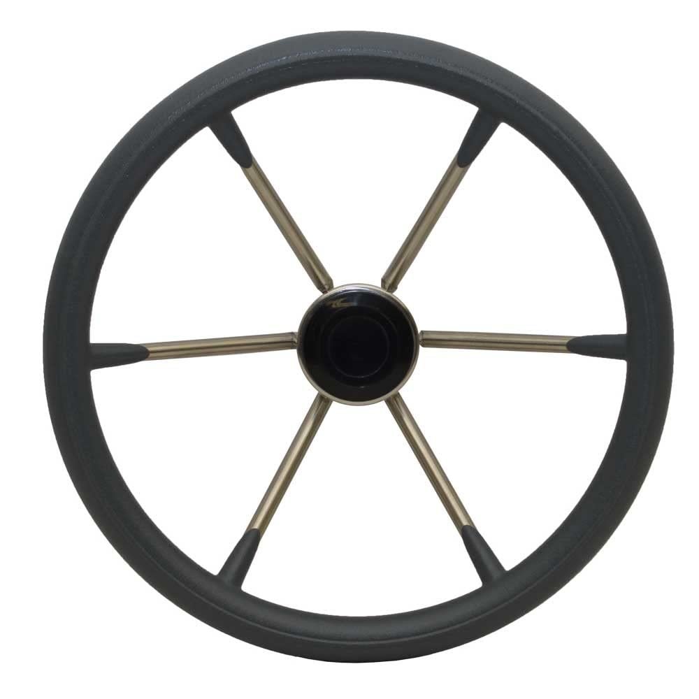 Boat Destroyer Steering Wheel 1525 | 15 Inch 25 Stainless Gray