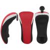 Craftsman Golf New Black Red 3 Pack Golf Hybrid Headcover Club Head Covers with Interchangeable No. Tag view 1