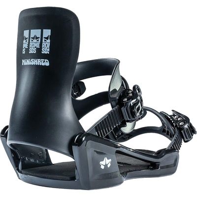 Rome Youth Minishred Binding Unibody Snowboard Binding - 2024/2025 Black | X-Small