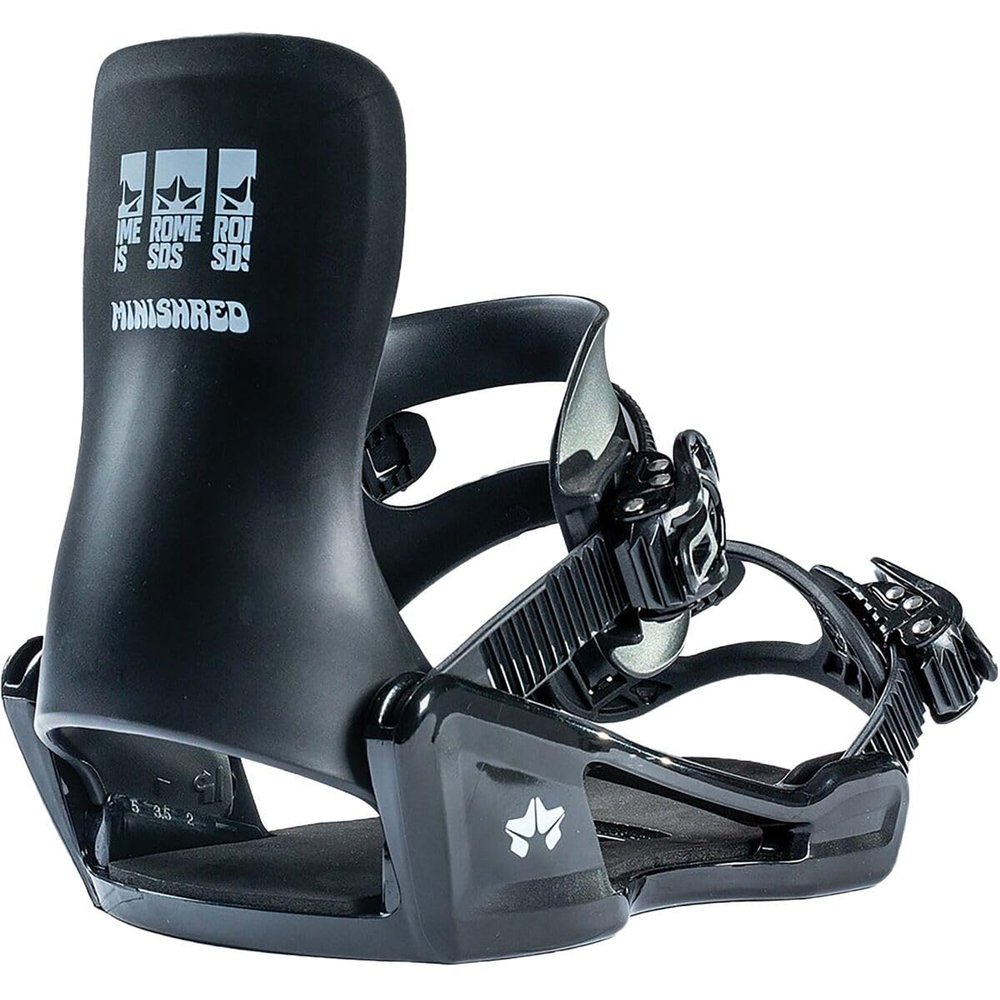 Rome Youth Minishred Binding Unibody Snowboard Binding - 2024/2025 Black | X-Small