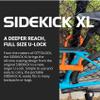 OTTOLOCK Sidekick XL Full-Size U-Lock - Heavy Duty Anti Theft Bicycle U-Lock with Keys, Silicone-Coated, Bike Accessories, Orange view 2