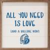 Kendrick Home + Stadium All You Need Is Love And A Win Collegiate Framed Square Wood Sign With State And Team Logo (24x24, All You Need Is Love Drake) view 1