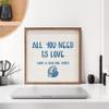 Kendrick Home + Stadium All You Need Is Love And A Win Collegiate Framed Square Wood Sign With State And Team Logo (24x24, All You Need Is Love Drake) view 3
