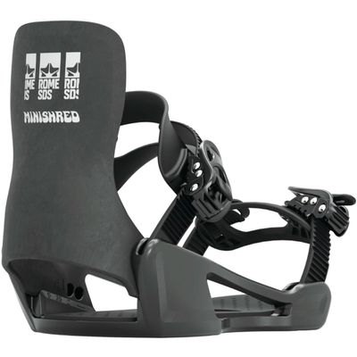 Rome Youth Minishred Binding Unibody Snowboard Binding - 2024/2025 Black | Small