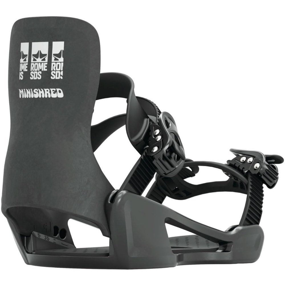 Rome Youth Minishred Binding Unibody Snowboard Binding - 2024/2025 Black | Small