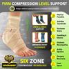 BLITZU Ankle Brace for Women, Men, Plantar Fasciitis Relief, Achilles Tendonitis Brace for Sprained Foot, Ankle Compression Sleeve with Strap Nude S view 2