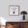 Kendrick Home + Stadium All You Need Is Love And A Win Collegiate Framed Square Wood Sign With State And Team Logo (8x8, All You Need Is Love Creighton) view 2