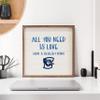 Kendrick Home + Stadium All You Need Is Love And A Win Collegiate Framed Square Wood Sign With State And Team Logo (8x8, All You Need Is Love Creighton) view 3