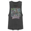 Marvel Classic Avengers Squared Women's Muscle Tank, Charcoal, Large view 1